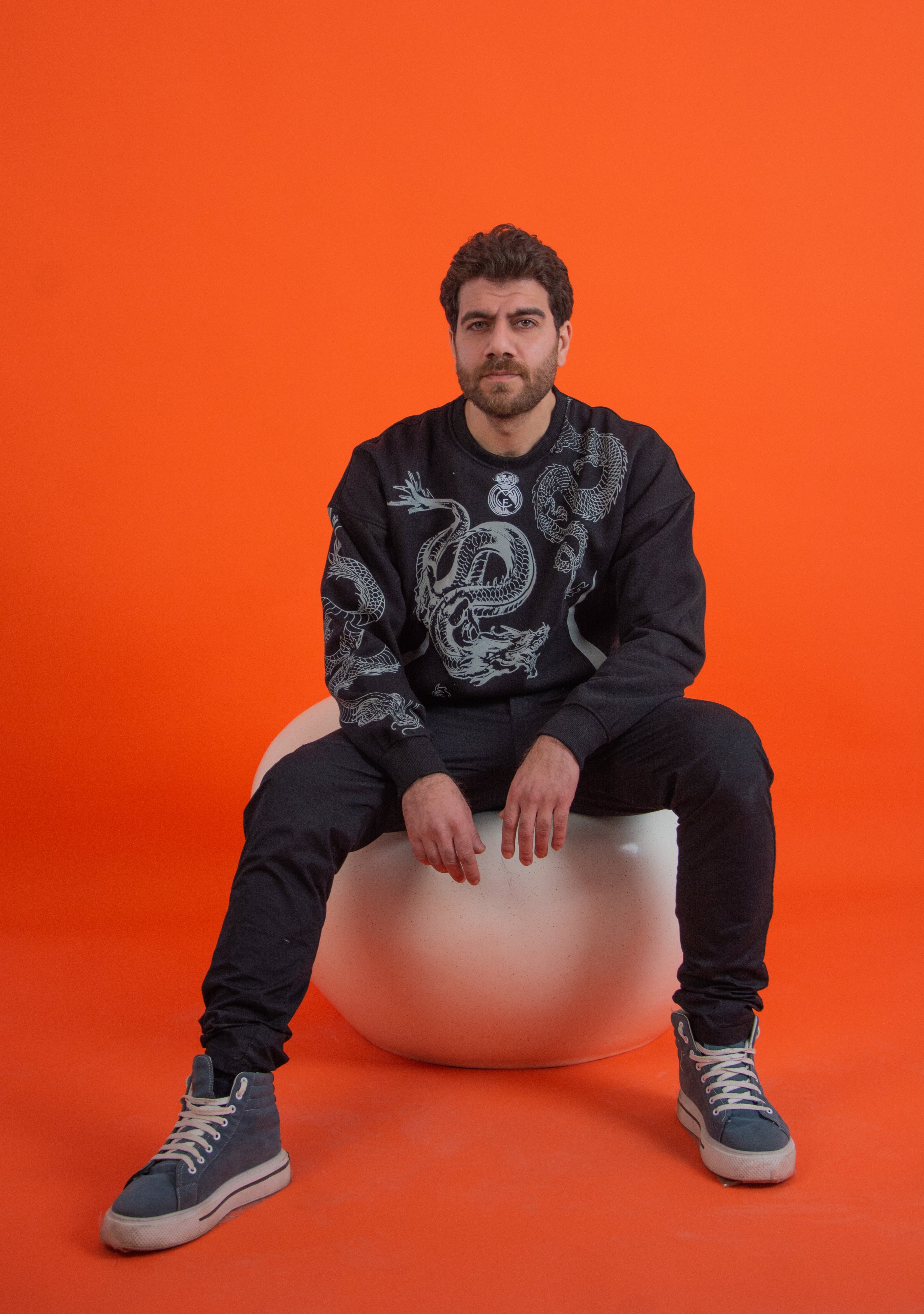 REALMADRID BLACK-DRAGON SWEATSHIRT