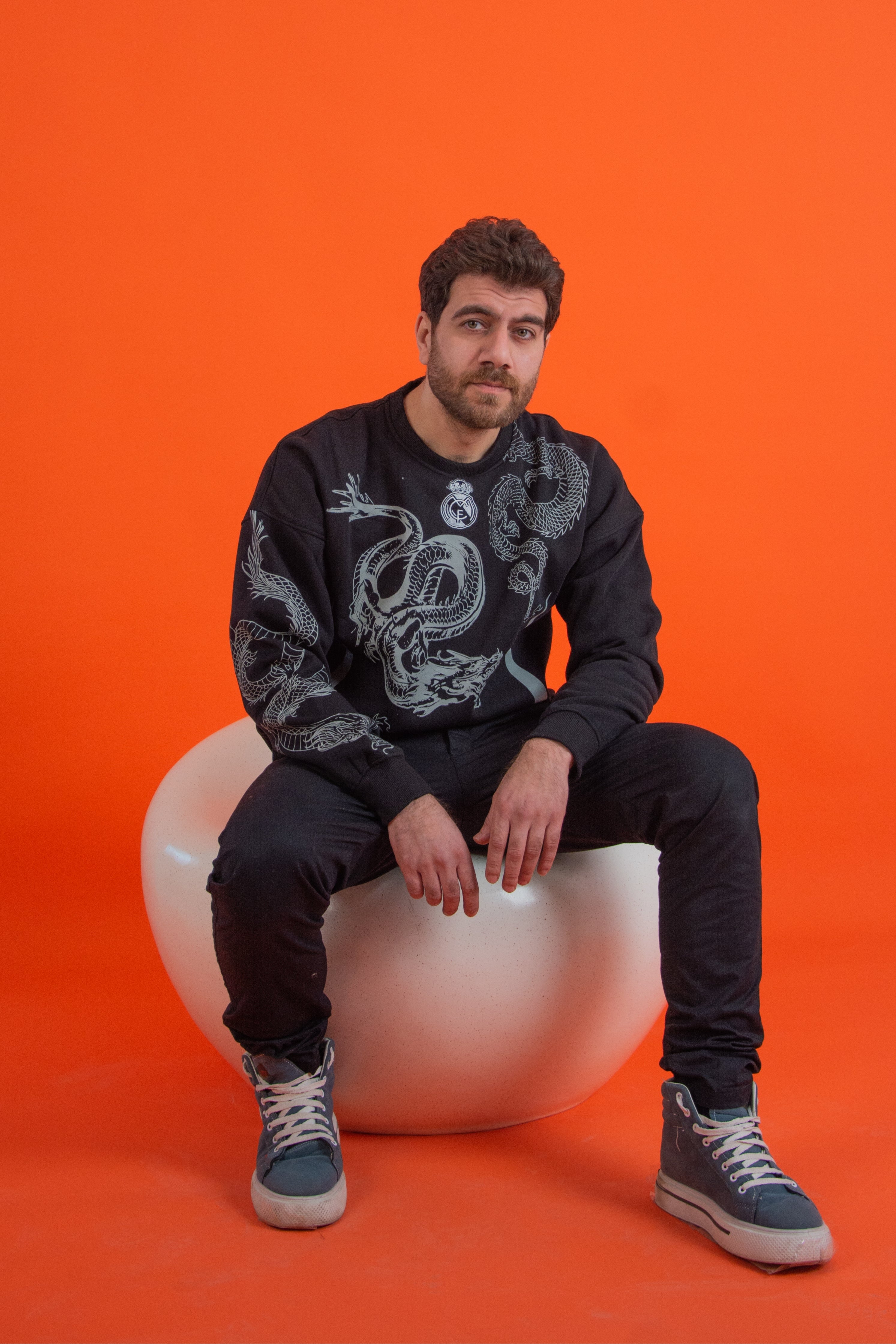 REALMADRID BLACK-DRAGON SWEATSHIRT