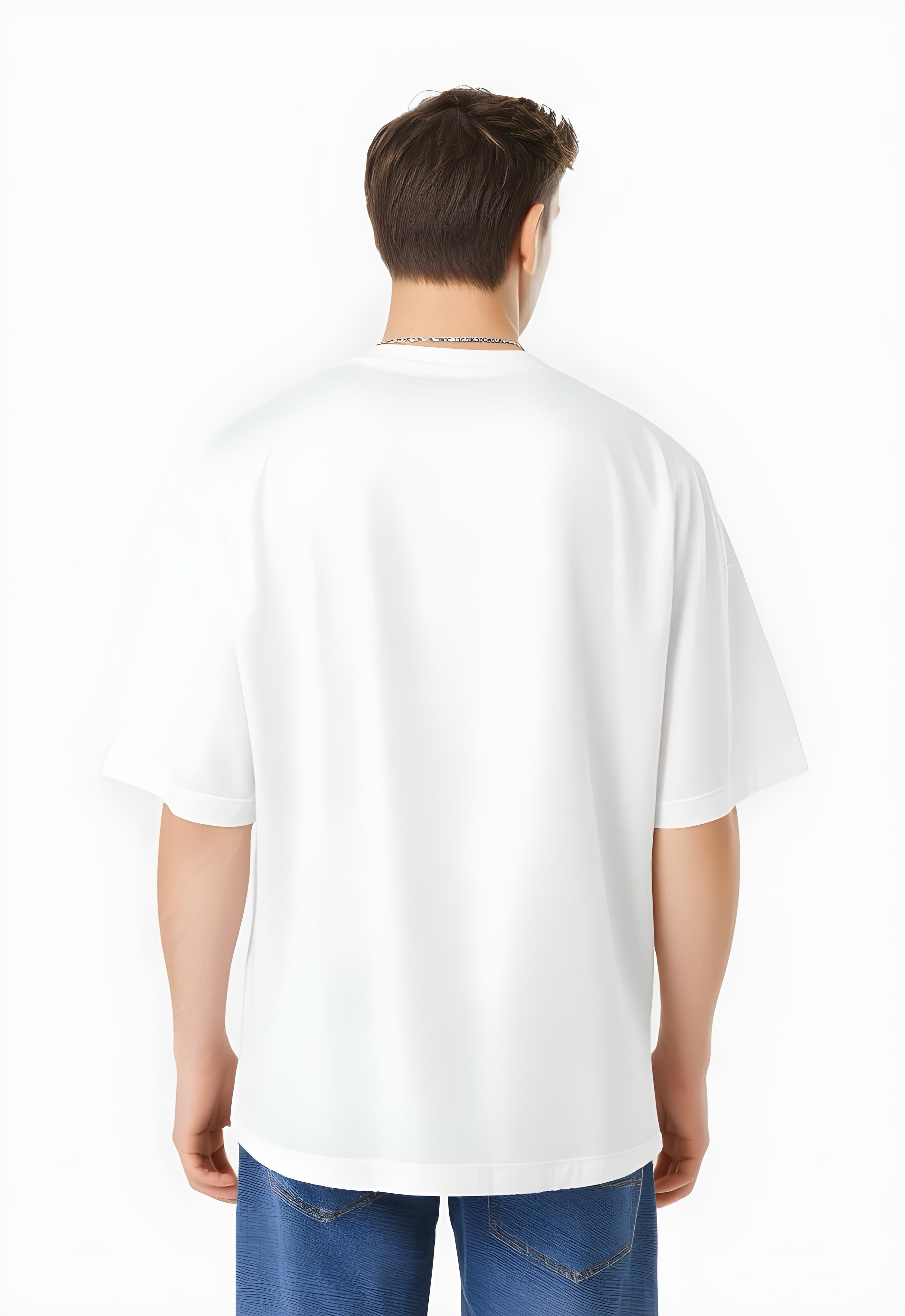 WHITE BASIC OVERSIZED TEE