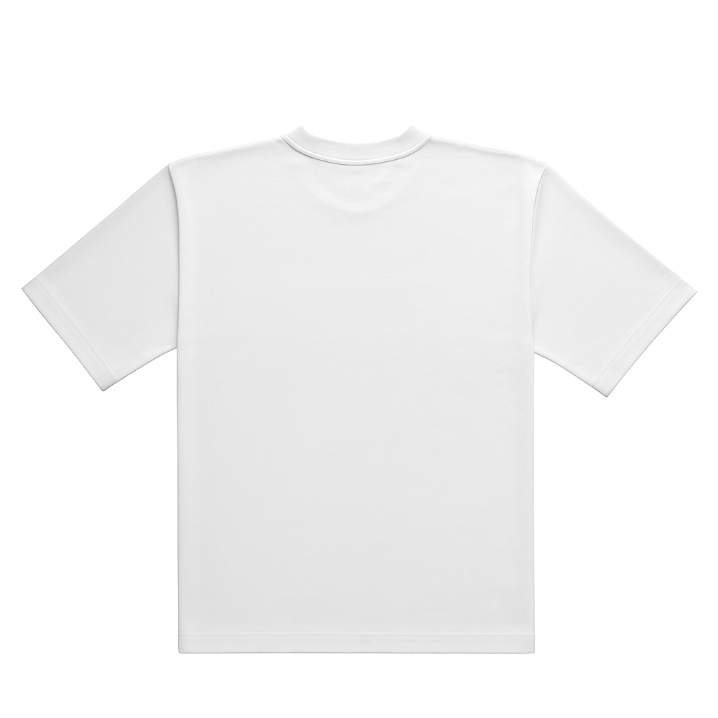 WHITE BASIC OVERSIZED TEE